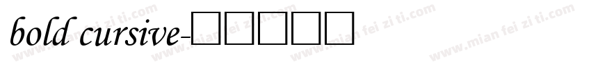 bold cursive字体转换